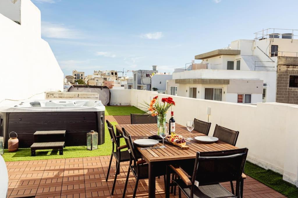 斯利马Luxury Designer Penthouse With Private Jacuzzi公寓 外观 照片